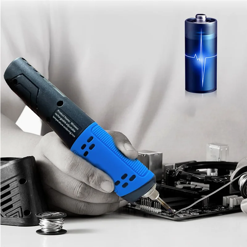 ABLU-Cordless Electric Soldering Iron Household LED Digital Display Soldering Pen Rechargeable Solder Iron Welding Tool