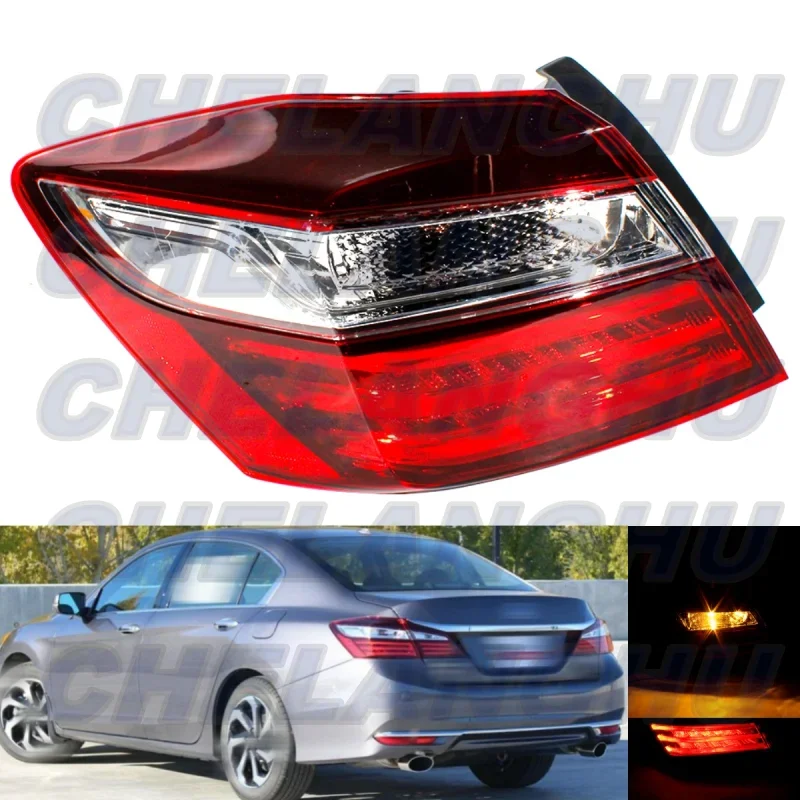 LED Tail Light For Honda Accord sedan 2016 2017 EU version Left Side Rear Lamp Turn Light Brake Light 33550T2AA21 car assecories