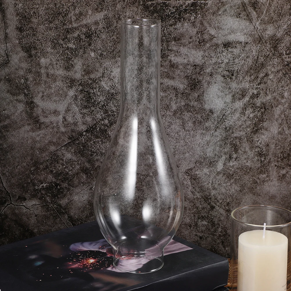

2Pcs Vintage Clear Glass Oil Lamp Chimney Replacement Lampshade for Lamps Oil Lamp Chimney Replacement