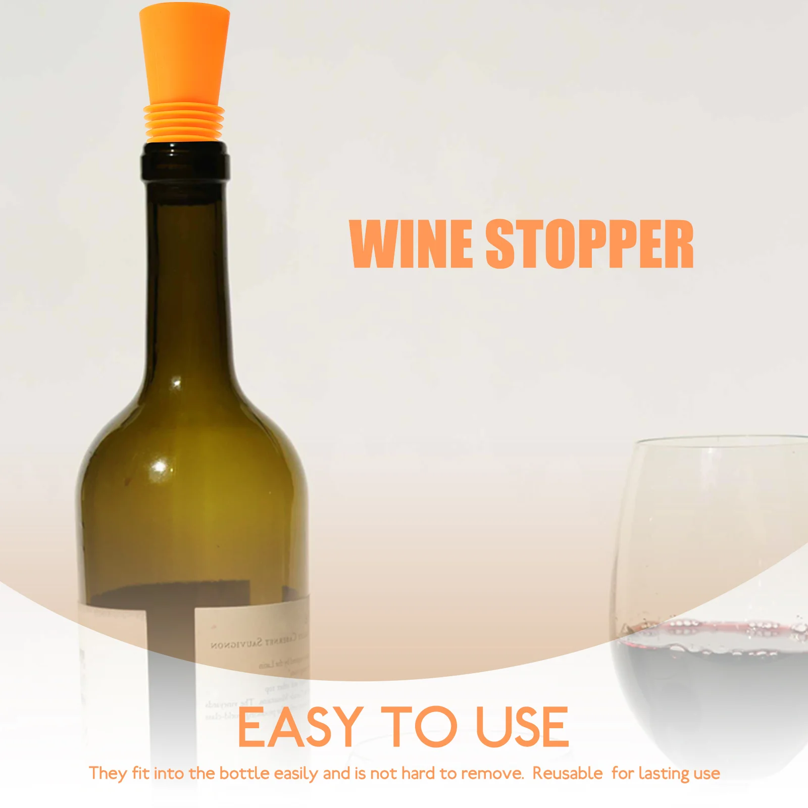 

6 Pcs Wine Bottle Stopper Rubber Stoppers Silicone for Bottles Beer Reusable Replace Beverage Sealer Cap