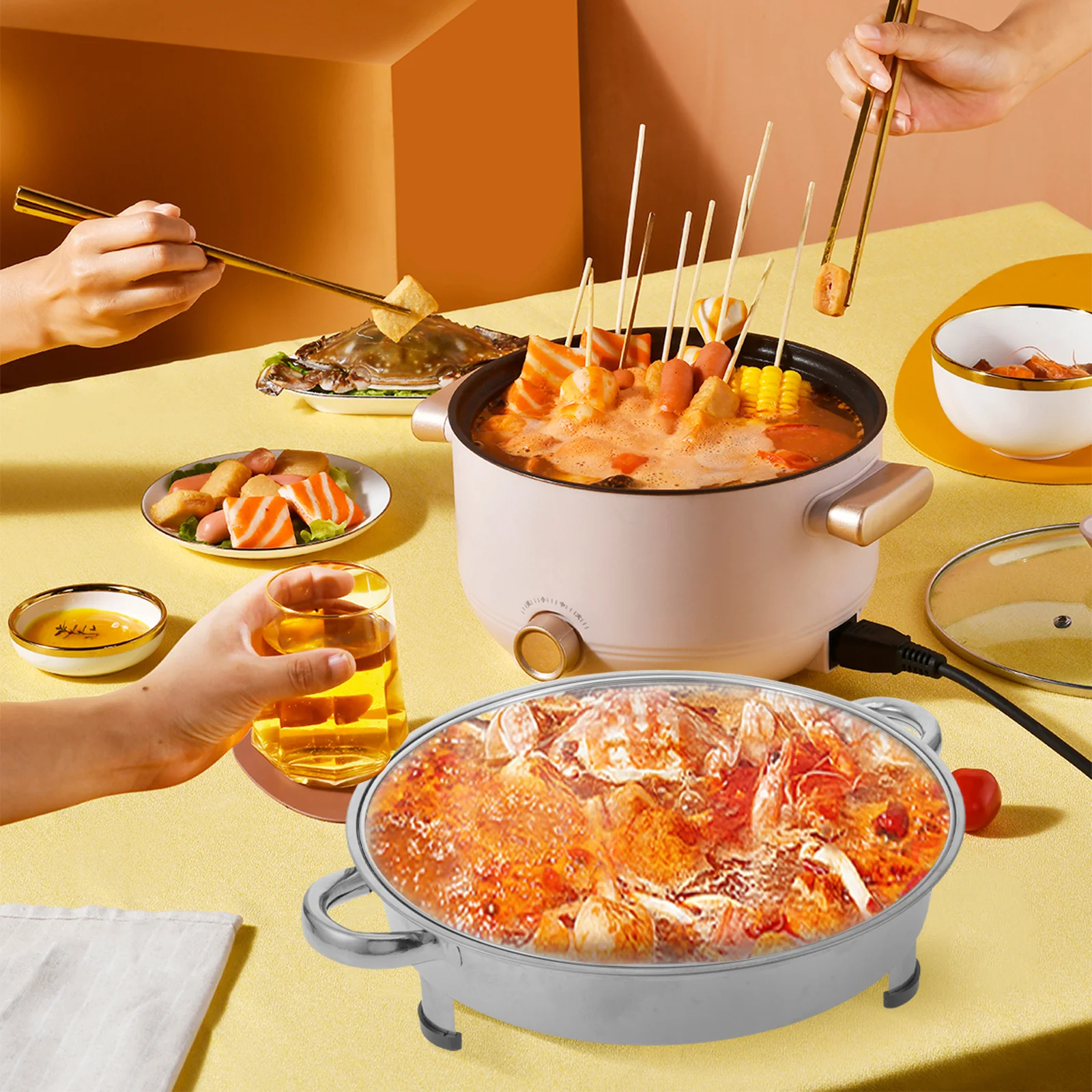 

Exquisite Stainless Steel Buffet Stove Grilled Fish Tray Perfect Housewarming Gift Choice Practical Use Weddings Parties