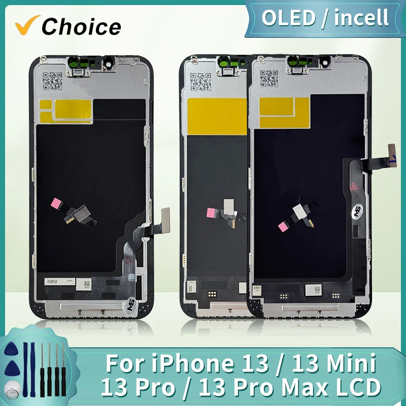 OLED für iPhone 13 Pro Display 13 LCD Face ID Bildschirm Ersatzteile True Tone für iPhone 13 Pro Max LCD InCell 13Mini Display