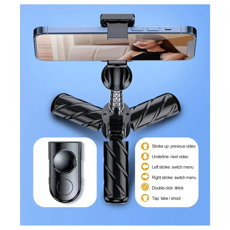 AA60-V03 حامل ثلاثي القوائم بلوتوث عصا سيلفي لاسلكية قابلة للتمديد مع مصراع للهاتف المحمول