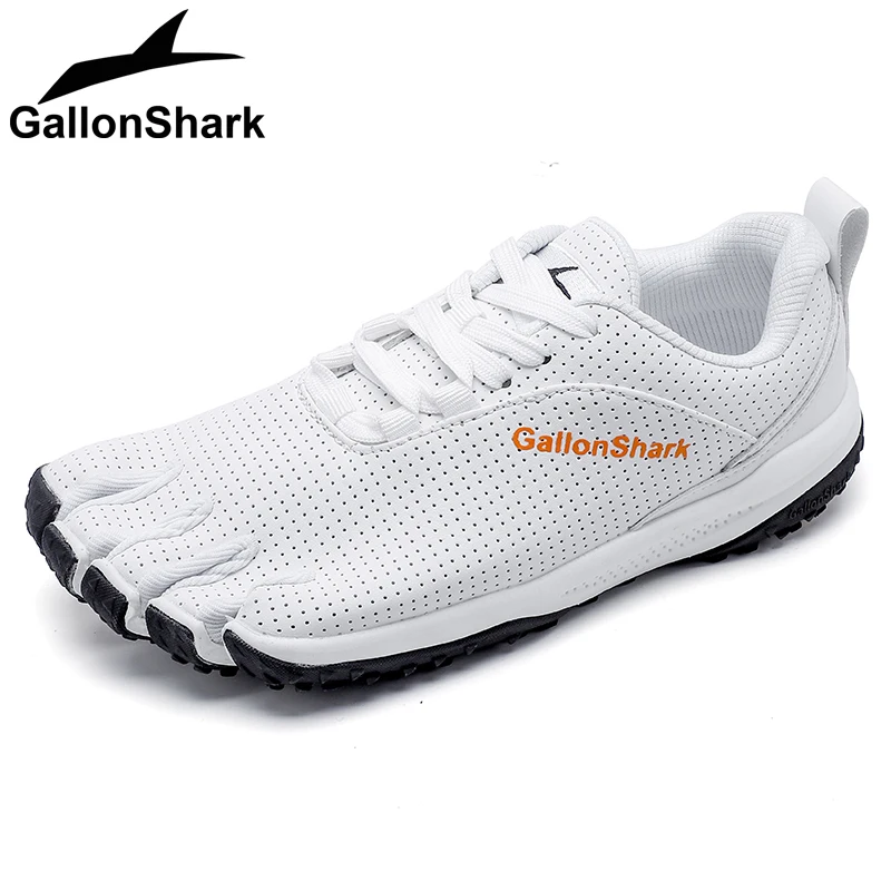 

Five-Finger Shoes with Rubber Outsole & EVA Cushion, Breathable Faux Leather Mesh Barefoot Shoes