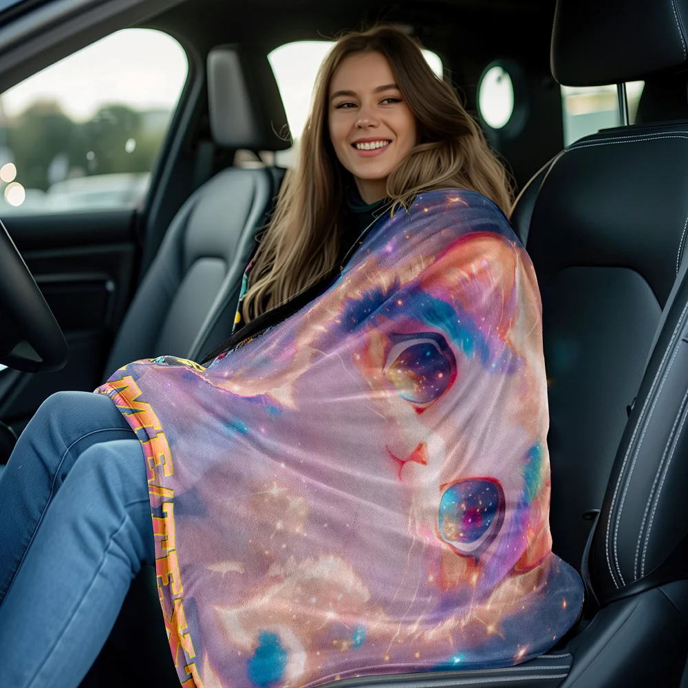 1 قطعة اسم مخصص شخصية القط تصميم الفانيلا رمي بطانية لينة رمي ل أريكة كرسي مكتب التخييم السفر فكرة هدية فريدة من نوعها #4