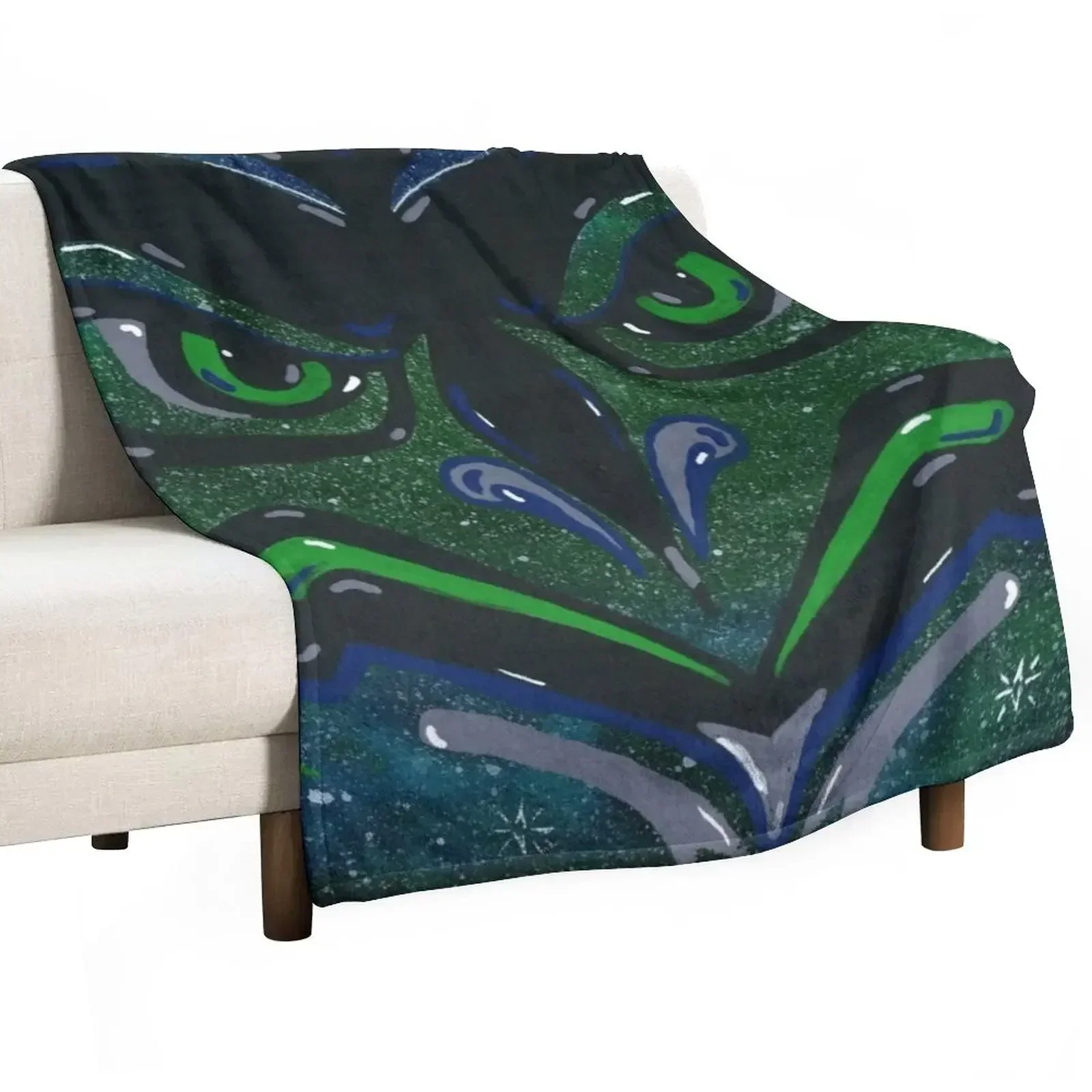 Home Town Pride (SeaHawks) Throw Blanket Fashion Sofas Flannel Blankets