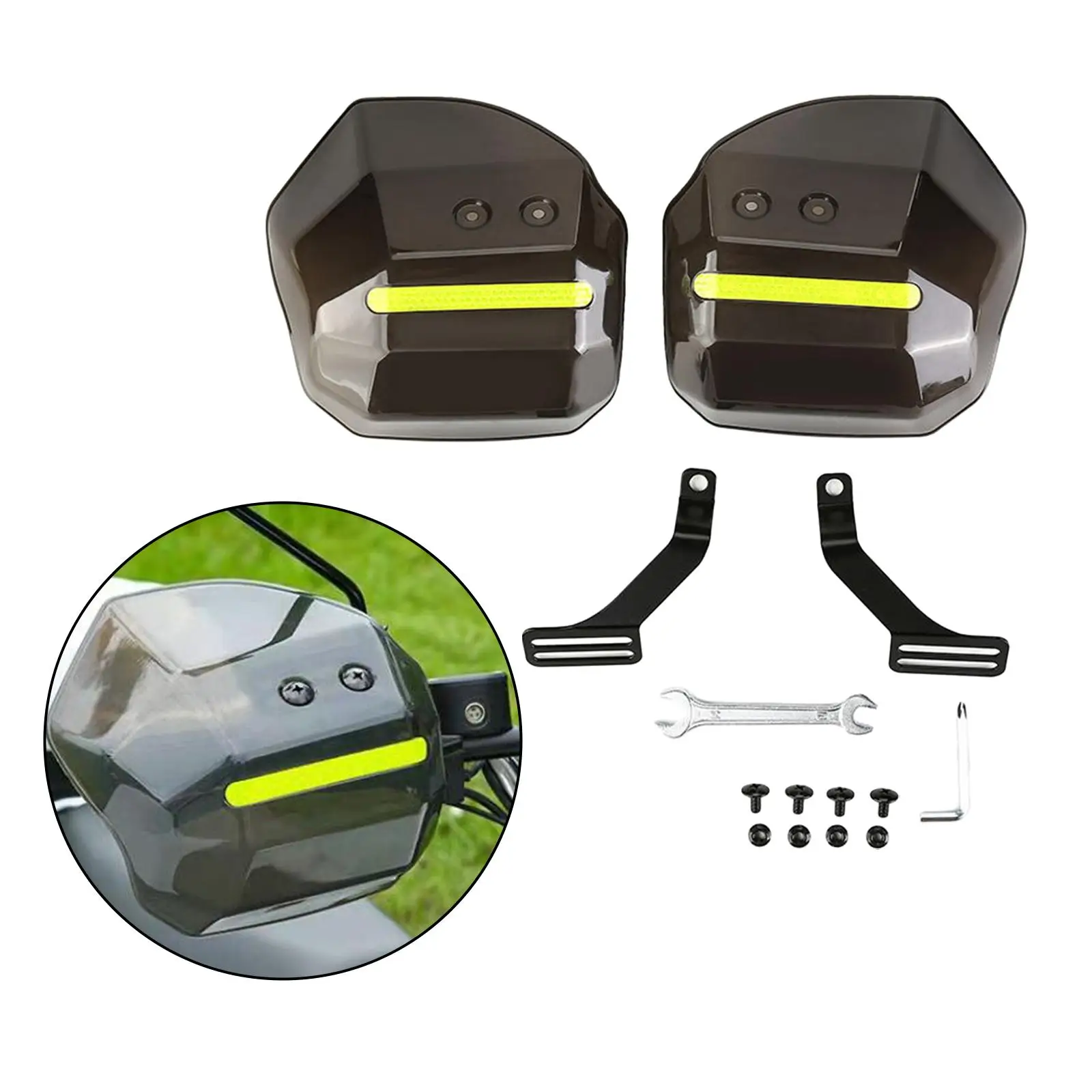 

2 шт. универсальные защитные накладки на руль для мотоцикла, легко устанавливаемые, профессиональные