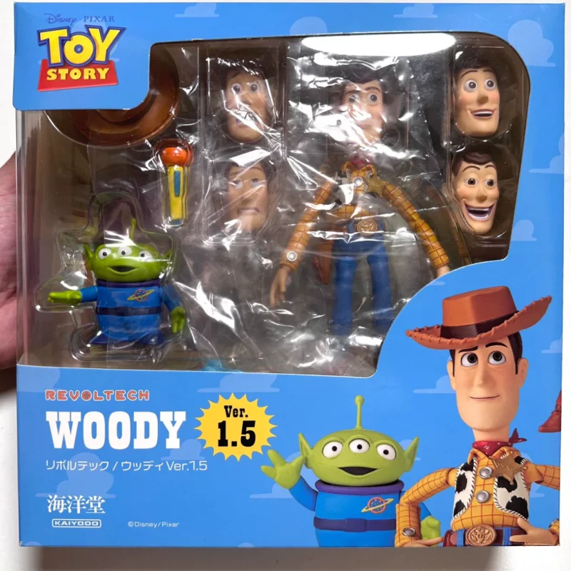 Original In Stock Kaiyodo Revoltech Toy Story Sherif Woody Ver.1.5 2.0 Action Figures Anime Ornaments Collection Model Gifts Toy