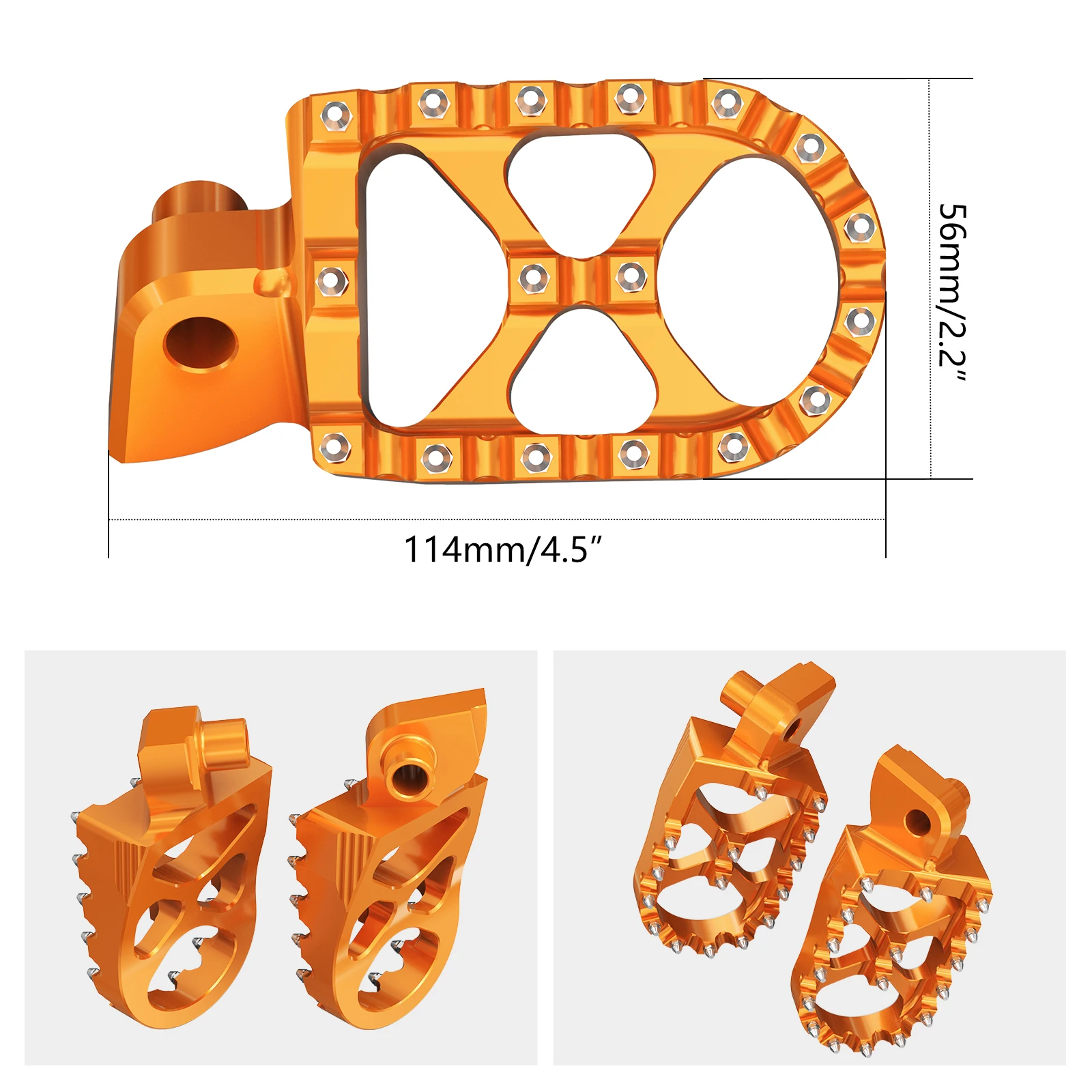 For KTM 1998-2016 EXC 300 EXC EXC-F 125 250 300 350 400 450 500 530 SX250 SXF Foot Pegs Footrests XC XCF XCW XCF-W 2006-2016