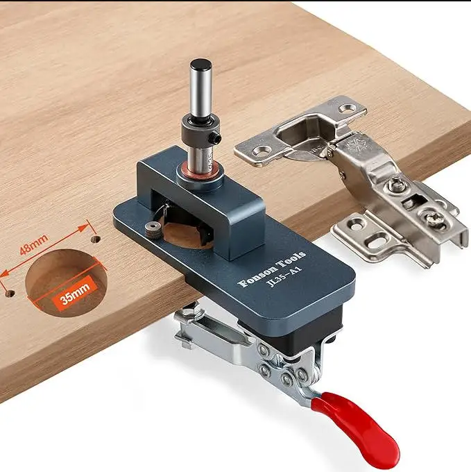 35 ミリメートル隠しヒンジ掘削ジグガイドヒンジ穴掘削ガイド大工木工ツール穴オープナーロケータードアキャビネット