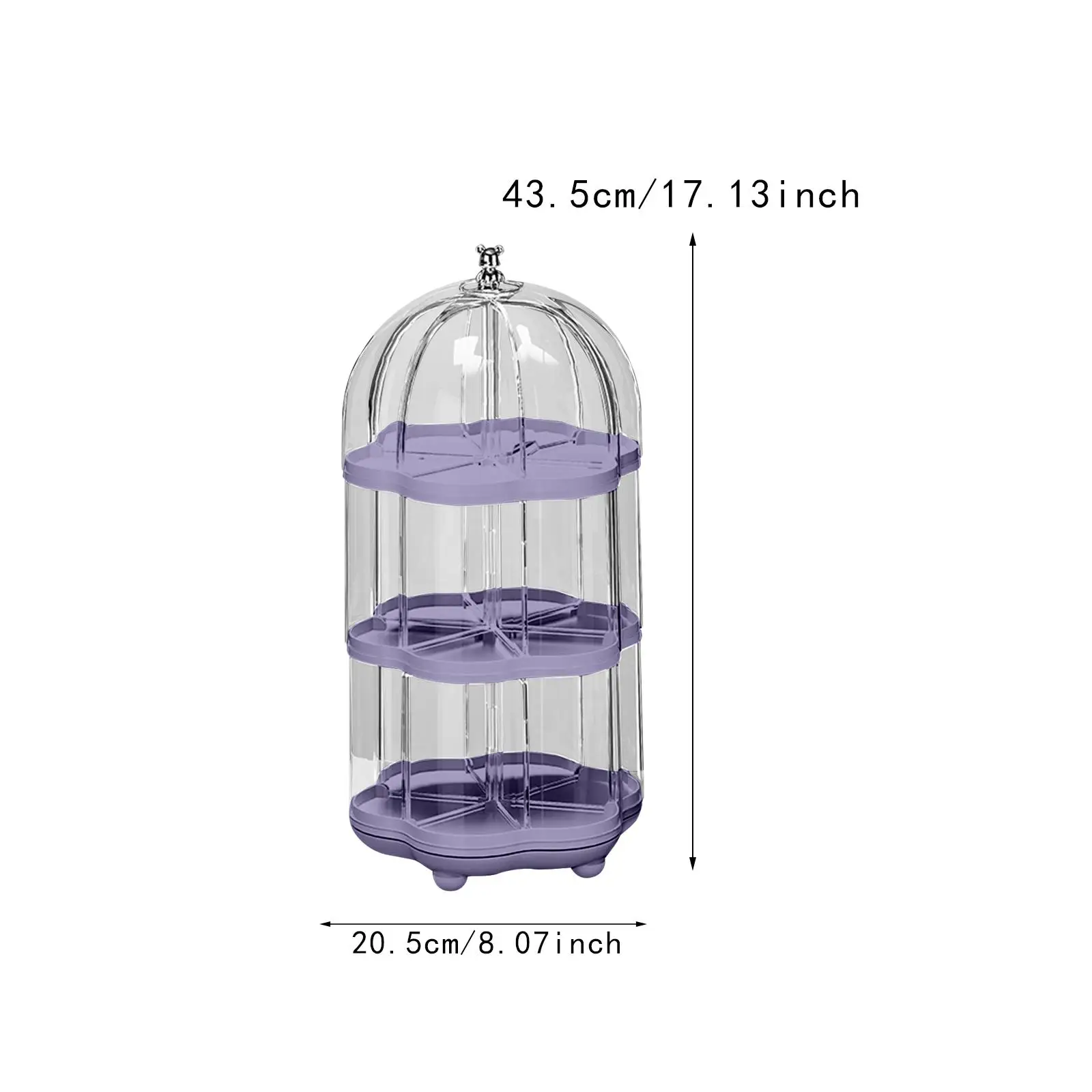 Clear Figures Display Case Rotatable for Small Figures Toy Figurines Figures