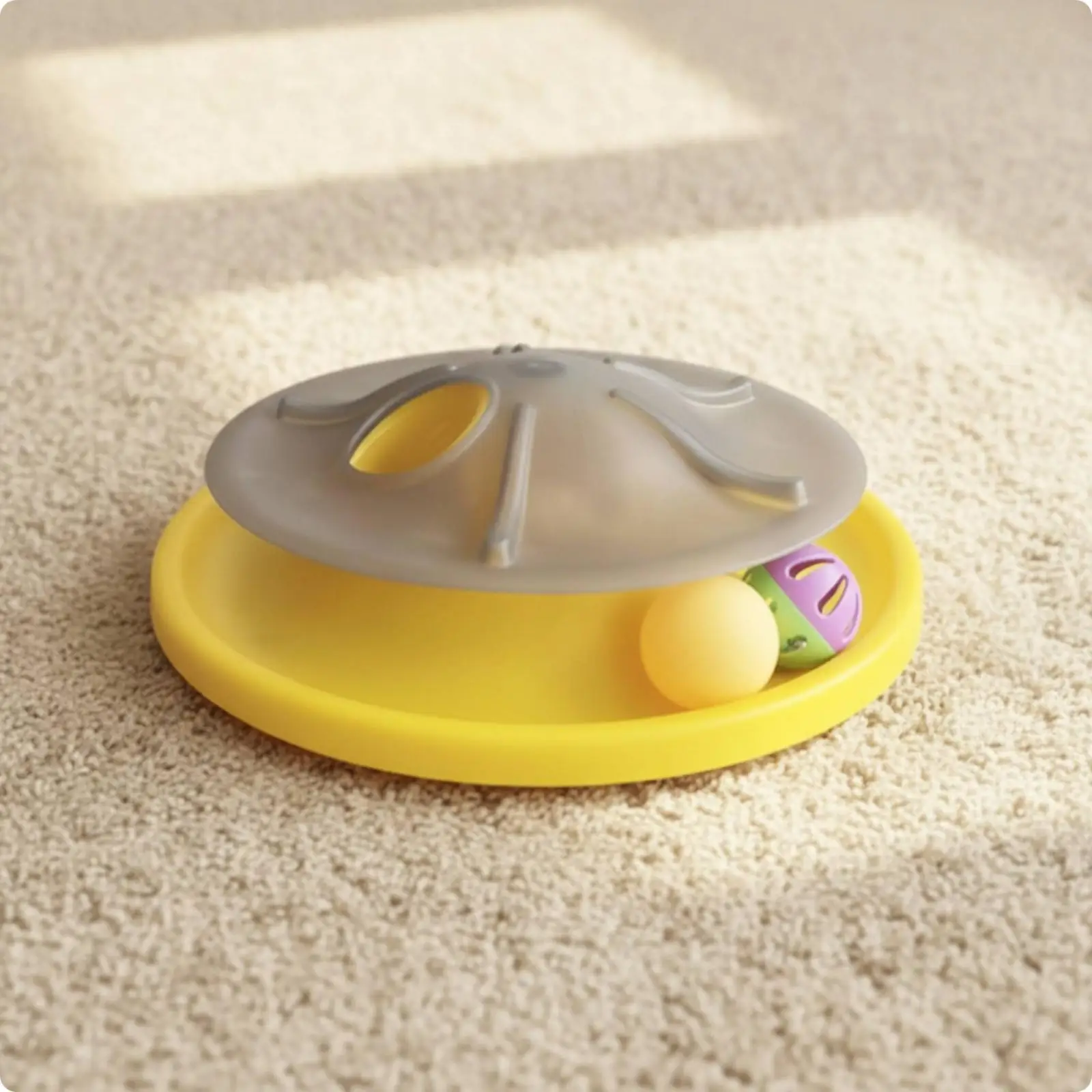 Cat Teaser Toy Circular Activity Play Center for Adult Cats Chase Toy Pet Puzzle