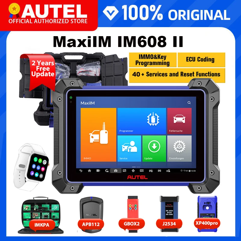 

Autel MaxiIM IM608II IM608 PRO II Full IMMO Key Programmer Set J2534 ECU Programming Coding Scan Tool Bi-Directional Control