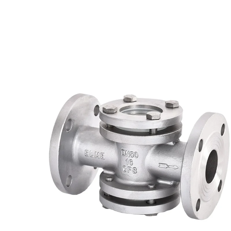 For 304 Flanged Glass Through Sight Glass Impeller Water Flow Indicator Carbon Steel Clamping Pipe Sight
