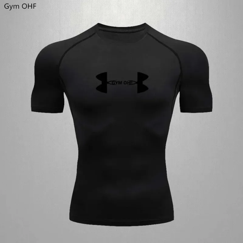 Summer Boxing Training Short Sleeve Jersey Men's Sports Wear Sweatshirt Elastic Fitness Quick Drying Tight Comfortable T-Shirt