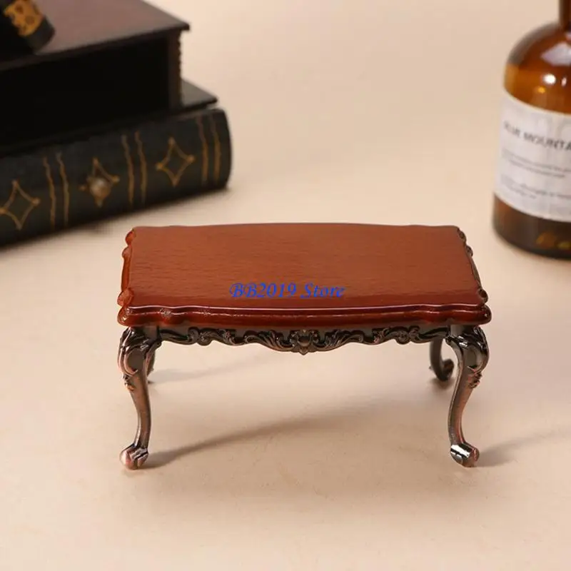 

Q0KB Miniature Dollhouses Coffee Table 1/12 Scale Simulation Furniture Accessory for Home Decoration and Scene Display Decors
