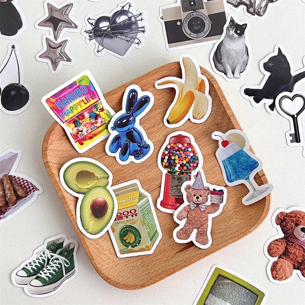 50 Pcs/Bag Multiple Types Ins American Retro Sticker Cute Funny Refrigerator Decal Original Vintage Phone Case Sticker Kids