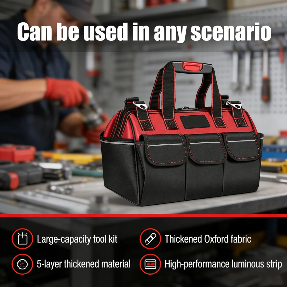 

1680D сумка для инструментов из ткани Оксфорд, профессиональный гаечный ключ для электрика, водонепроницаемая рабочая многофункциональная сумка для хранения инструментов