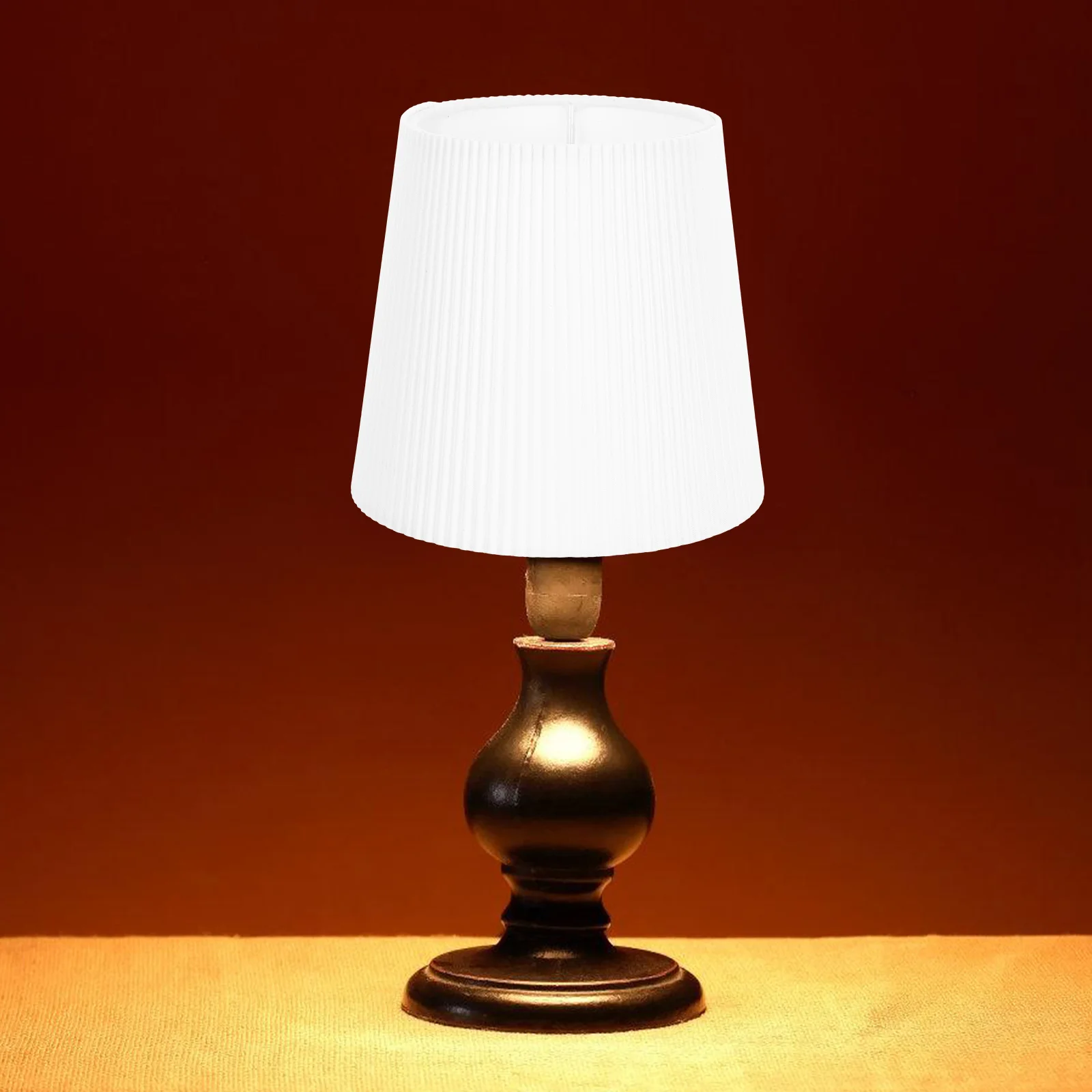 

Small White Cloth Pleated Lampshade Classic Fabric Shade Cover for Table Floor Lamps Bedroom Living Room Office