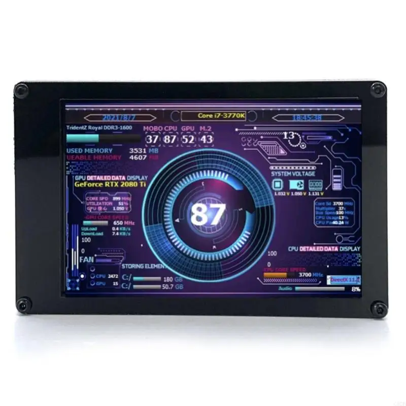 Fotografia 3: computador G8DB para mini case ITX 3,5 polegadas IPS Tipo C Screen secundária CPU GPU