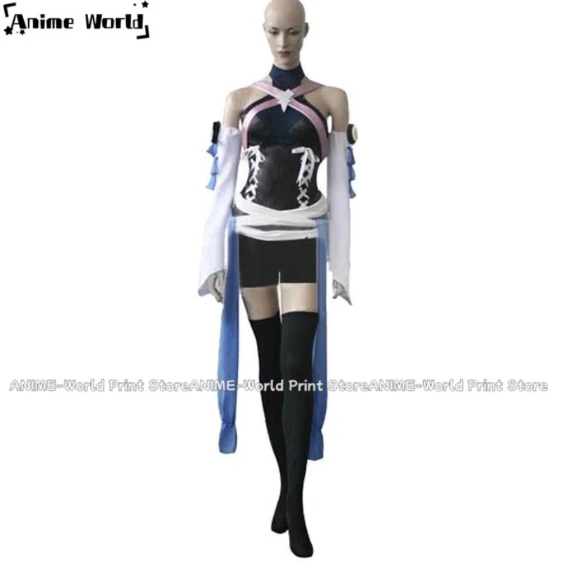 

《Custom Size》Anime Kingdom Hearts Birth By Sleep Aqua Cosplay Costume Halloween Costumes