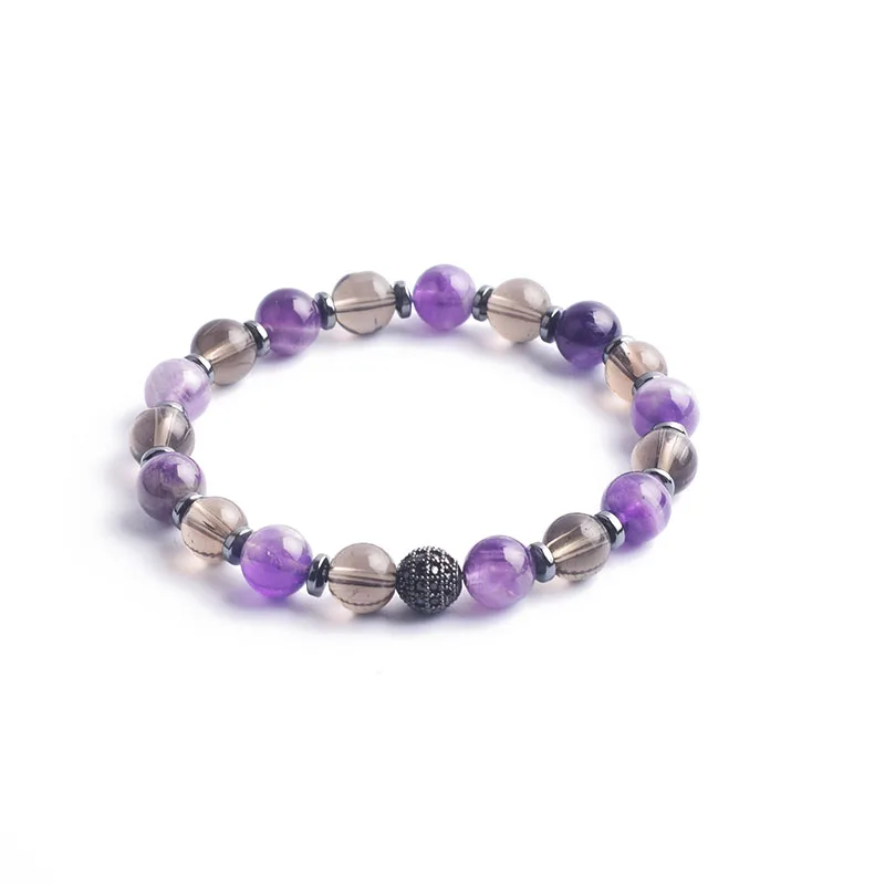 Natural Amethysts Bracelet Body-purify Slimming Healing Bracelet For Women Loss Weight Yoga Meditation Relieve Anxiety Jewelry