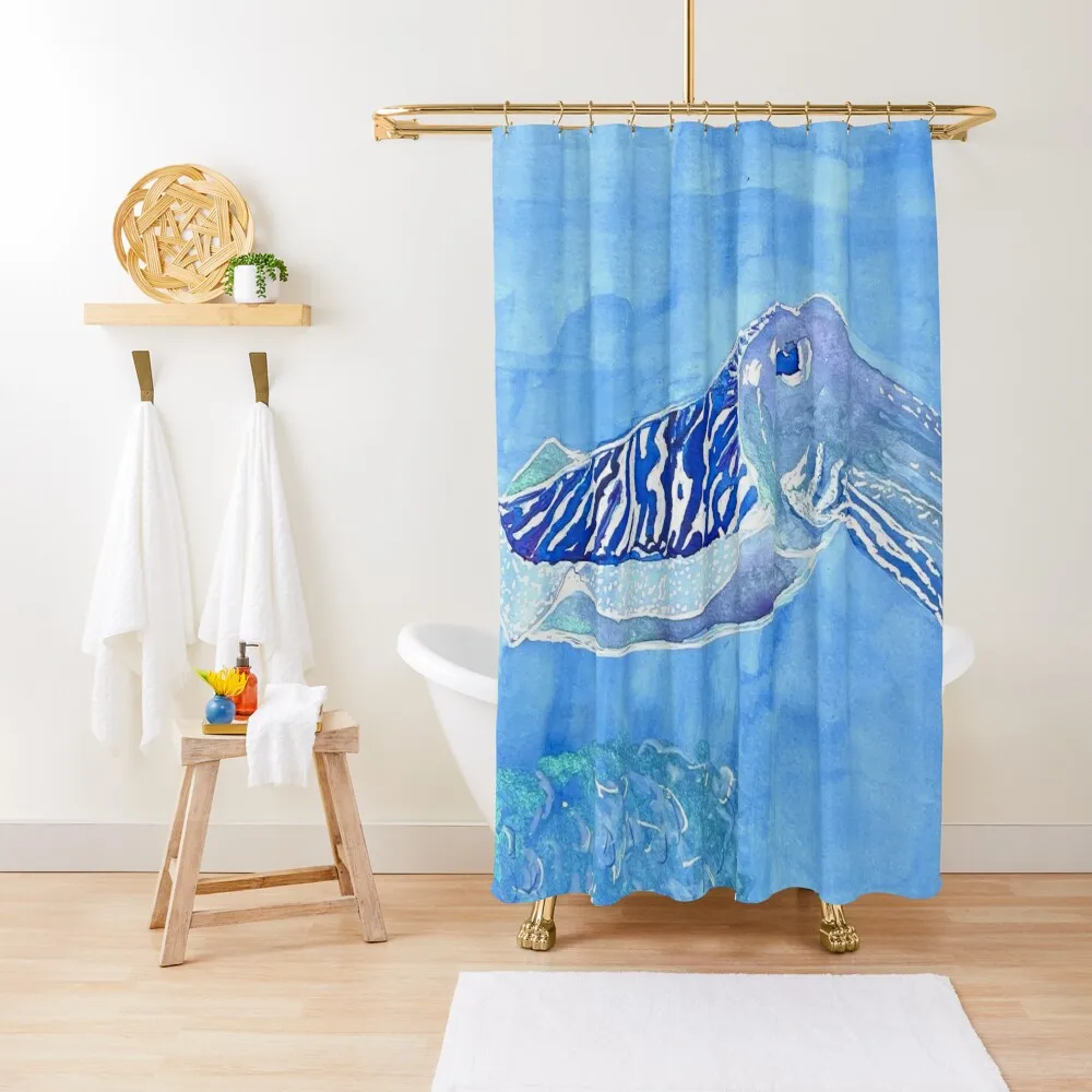 

Cuttlefish Shower Curtain Bathroom And Shower For Bathroom Anti-Mold Waterproof Shower Bathroom For Curtain