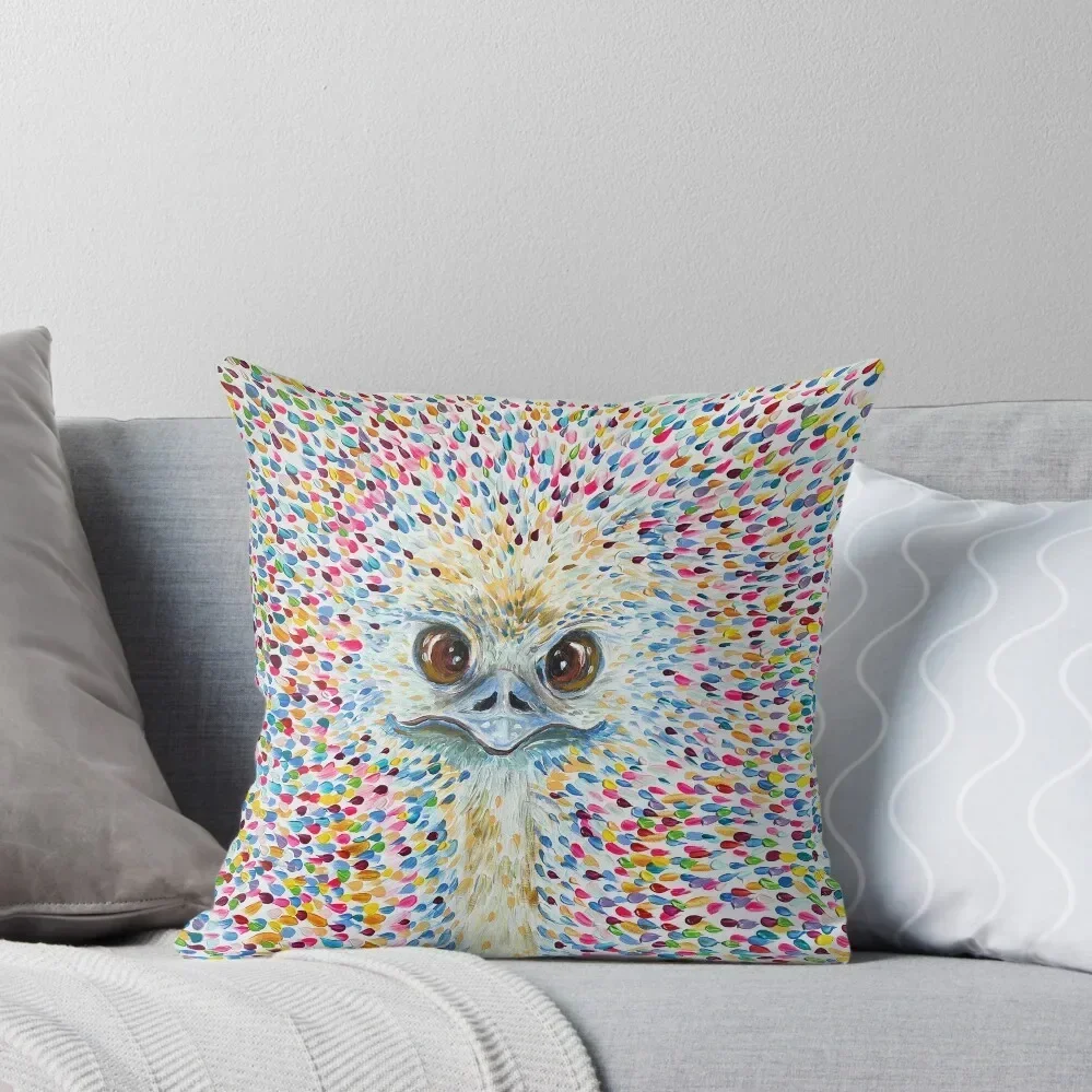 

Emu - Abstract Impressionist Artwork Print by the Artist Throw Pillow pillows decor home Sofa Cushions Covers pillow