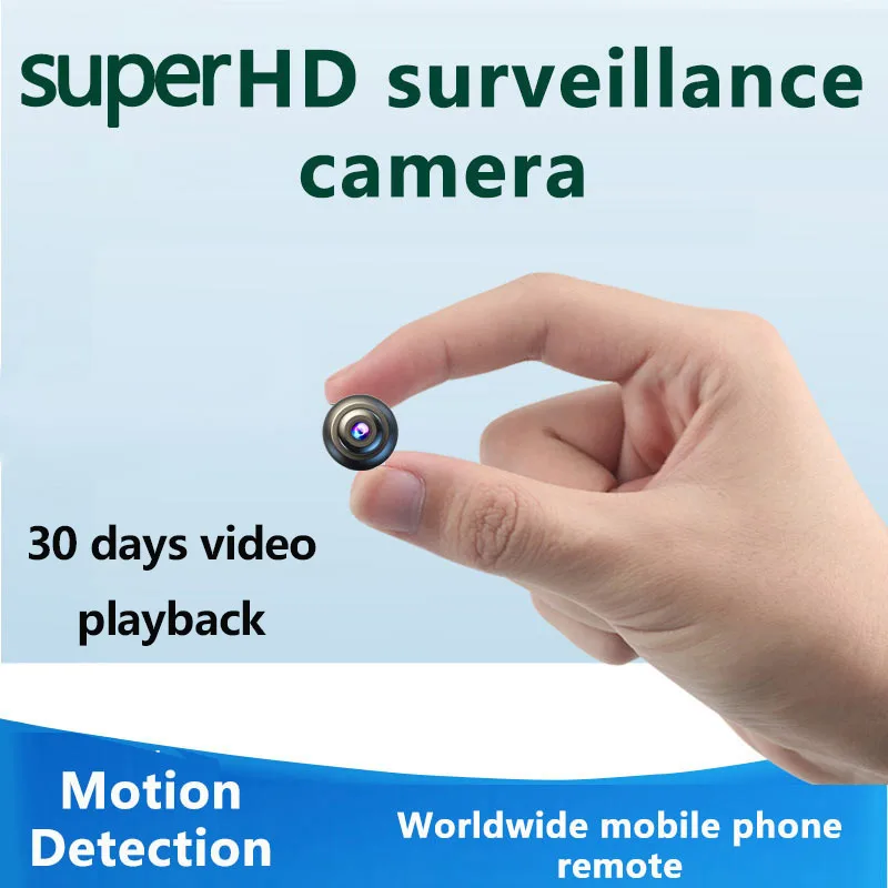 Бренд Q Маленькая камера сверхвысокой четкости Беспроводной монитор Домашний Wi-Fi Удаленный мобильный телефон 360-градусная панорамная мини-фотосъемка Крытый дом Подключенный «Кошачий глаз» Без микро Невидимый Нескрытый