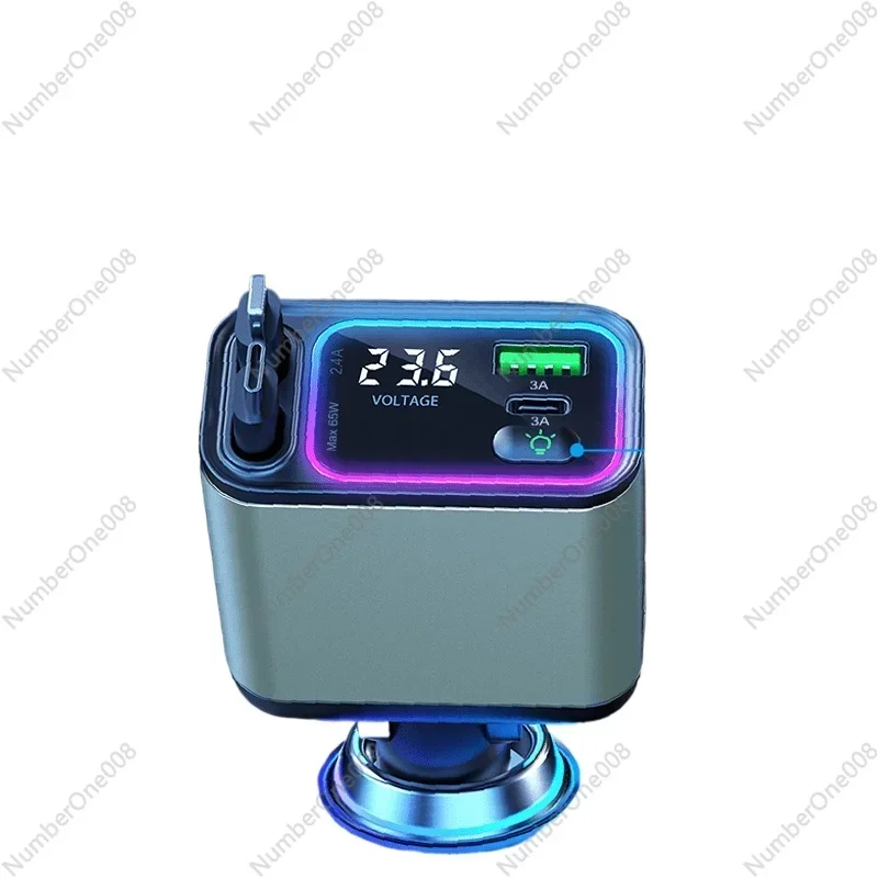 

120W Fast Charging Car Power Adapter 3 in 1 USB C Charger for Phone Android Mobile Phone Car Socket Accessory