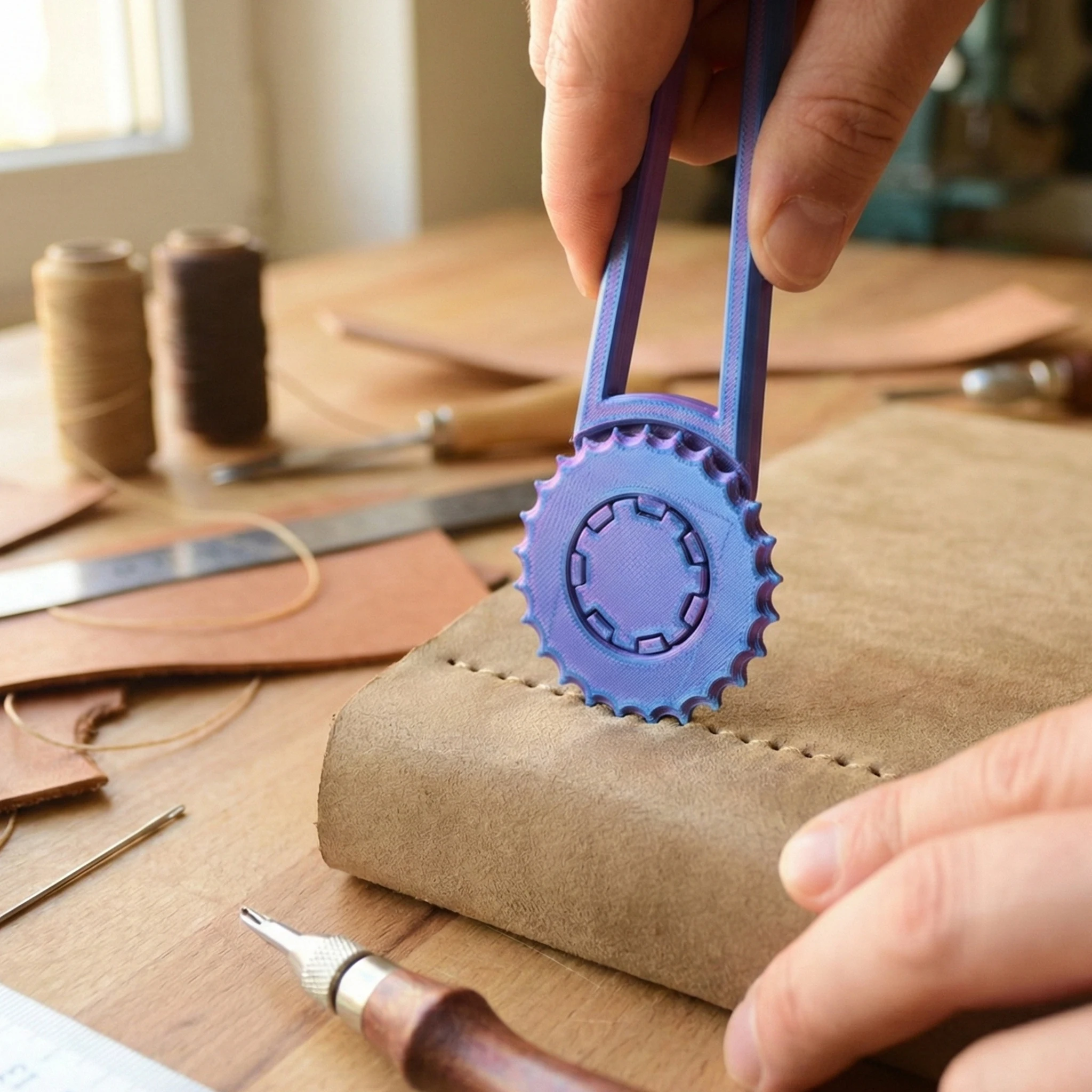 Cardboard Box Punch Tool - Heavy Duty Paper Hole Puncher for Home DIY Craft Packaging Supplies