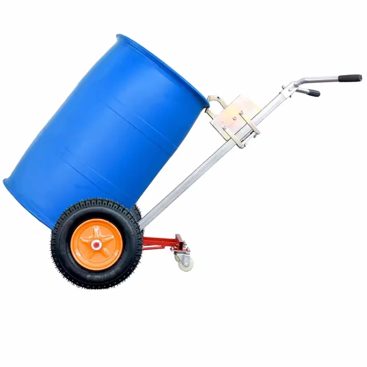 16 Inch Inflatable Wheeled Two-wheeled Hawksbill Oil Drum Cart Plastic Drums Iron Steel OEM Tool Storage Drum Roll Container