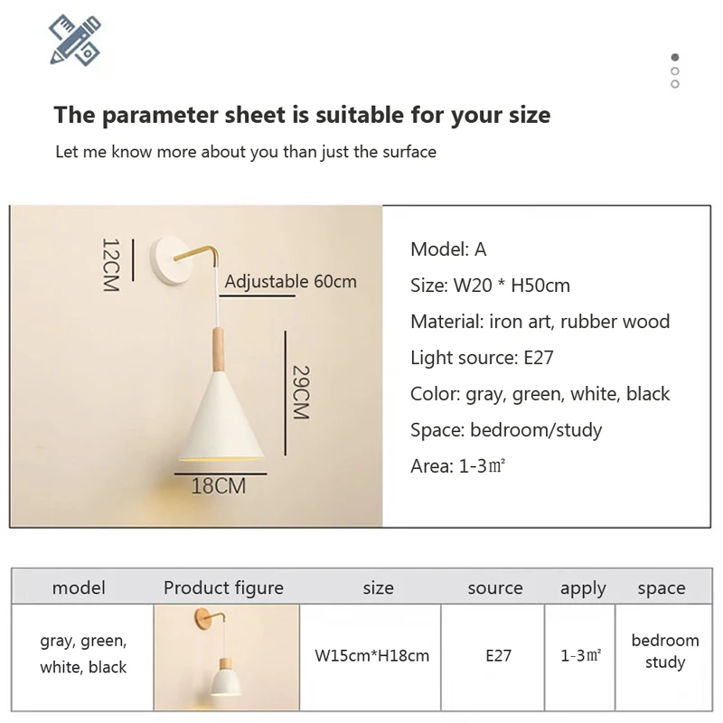 Lámpara de pared de madera nórdica con interruptor, candelabro de pared moderno para dormitorio, sala de estar, iluminación del hogar, macarrón,