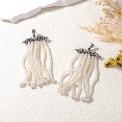 ZAA Trendy Women Jewelry Long Pearl Beaded Tassel Earrings High Quality Charm Party Holiday Accessories Birthday Gifts