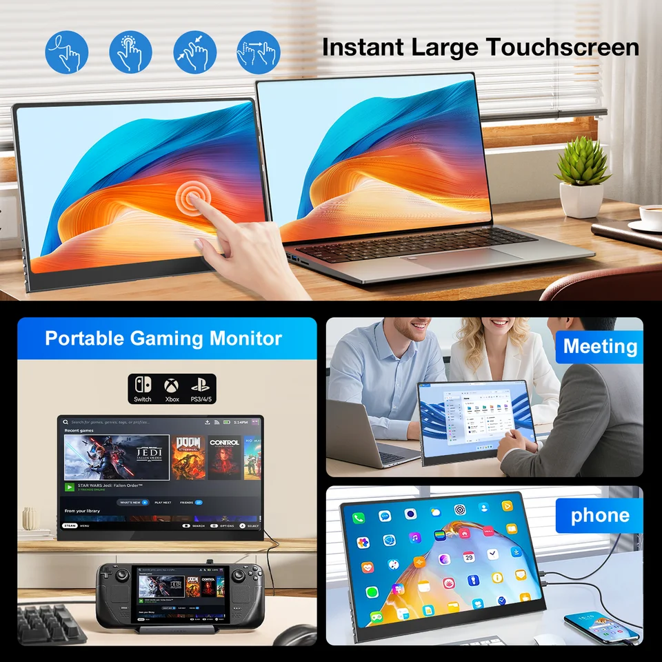 14 inch Portable Monitor OLED 3K 120Hz 2880*1800 Low Blue Light