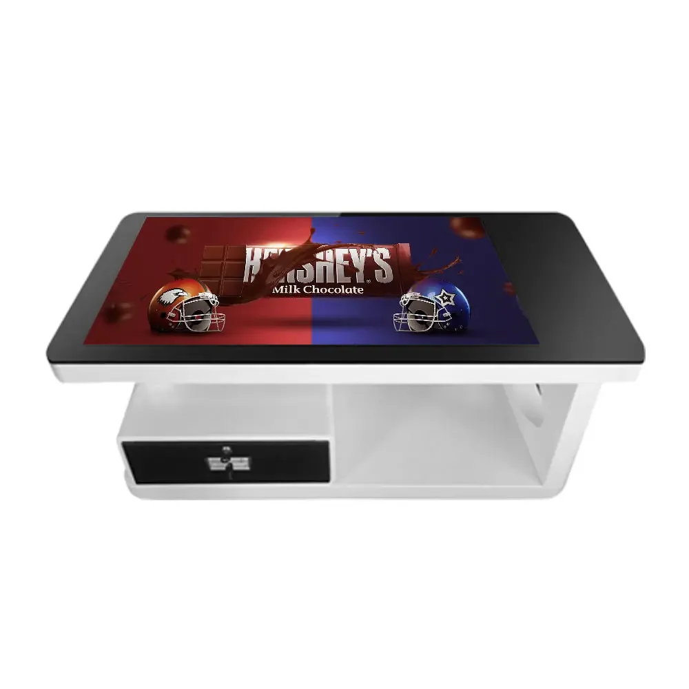 Custom Size 40 Inch Lcd Screen Table Advertising Player Multi Interactive 4k Waterproof Android Touch Screen Smart Coffee Table