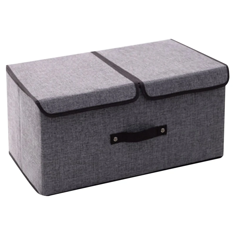 

Sundries Storage Box Fabric Cotton Linen Container Household Wardrobe Organizer Laundry Large Foldable Clothes Basket