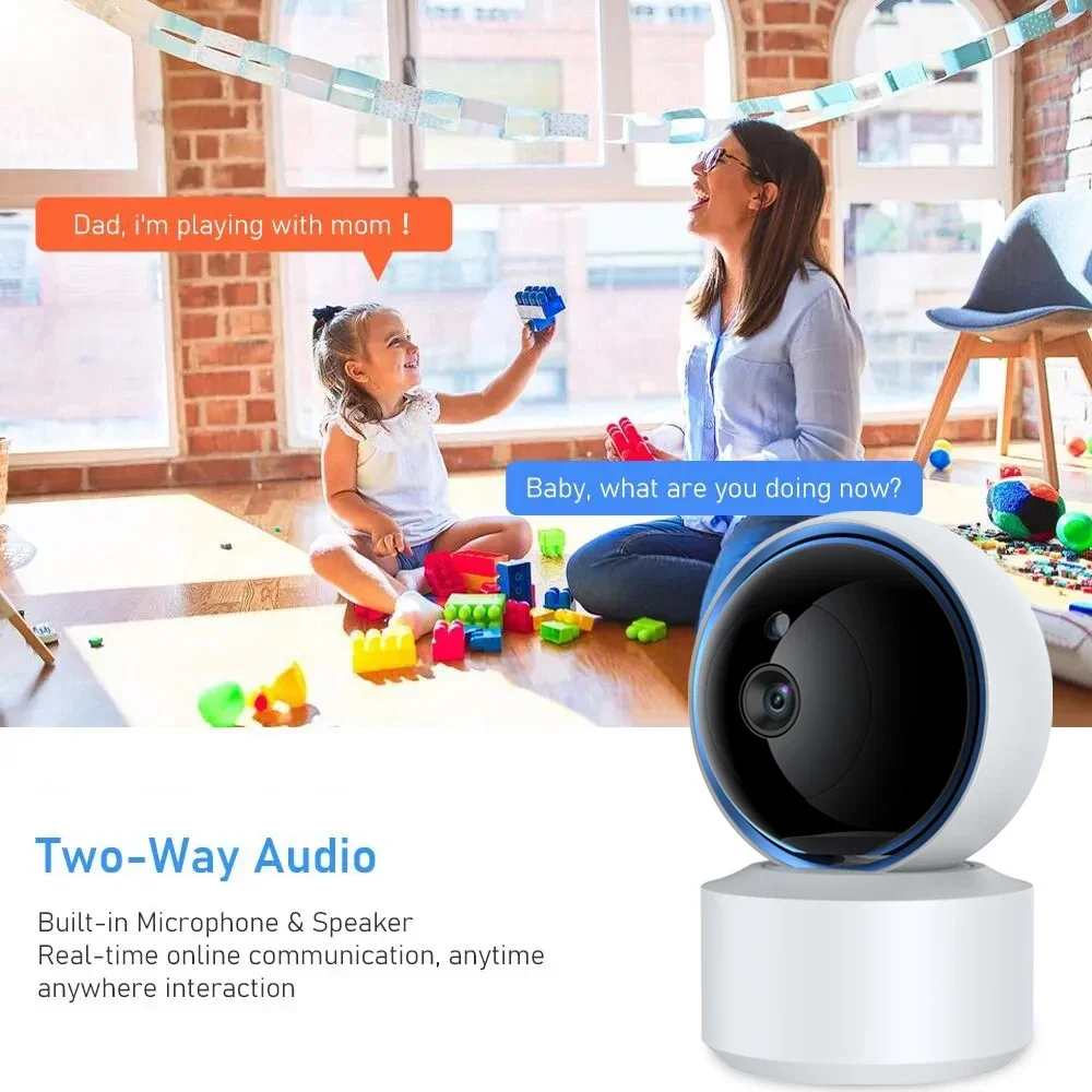 1-5PCS Tuya 1080P WiFi IP Camera Baby Monitor 360° PTZ Motion Detection 2 Way Audio Night Vision Support TCP/IP/ONVIF Protocol