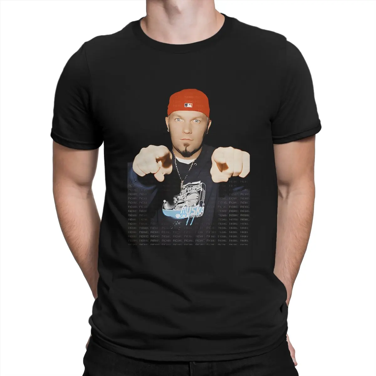 Men T-Shirts Fred Durst Amazing Pure Cotton Tee Shirt Short Sleeve Limp Bizkit T Shirts Crew Neck Tops New Arrival