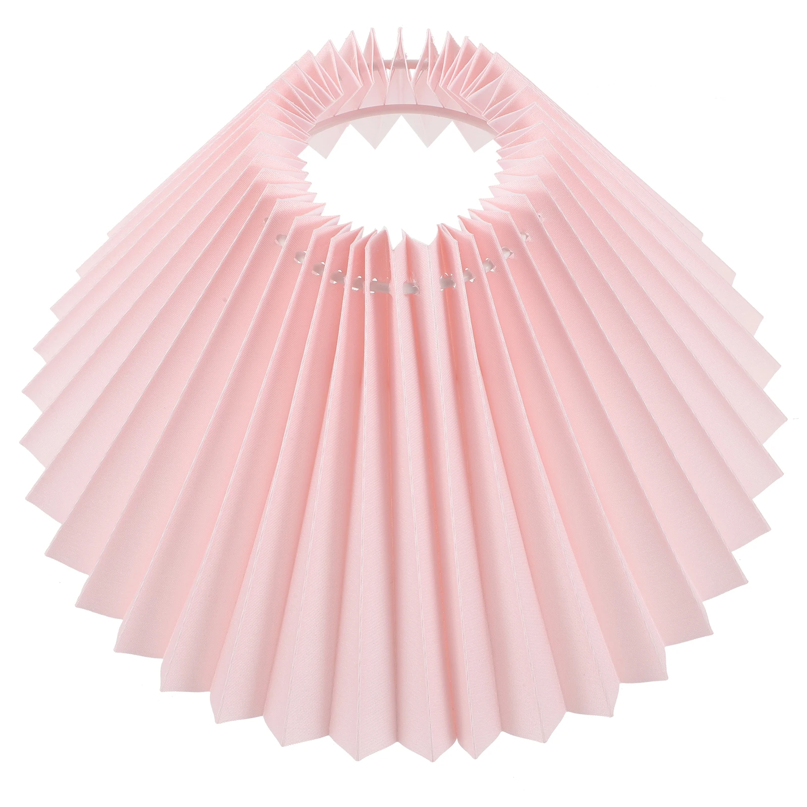 

Pink Lampshade Pleated Cloth Light Shades for Table Bedside Lamps Dust Protective Covers Round Home Outdoor Lighting