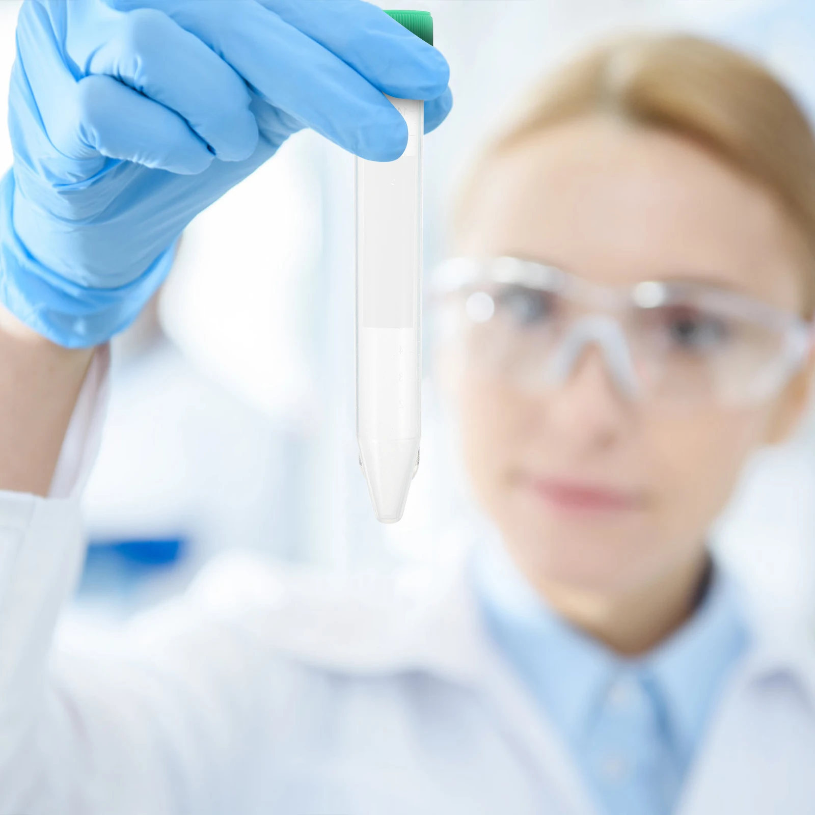 

50pcs Tube Clear Plastic Laboratory Test Tubes Screw Cap Precision Measurement Biochemistry Use Food Coloring Sample