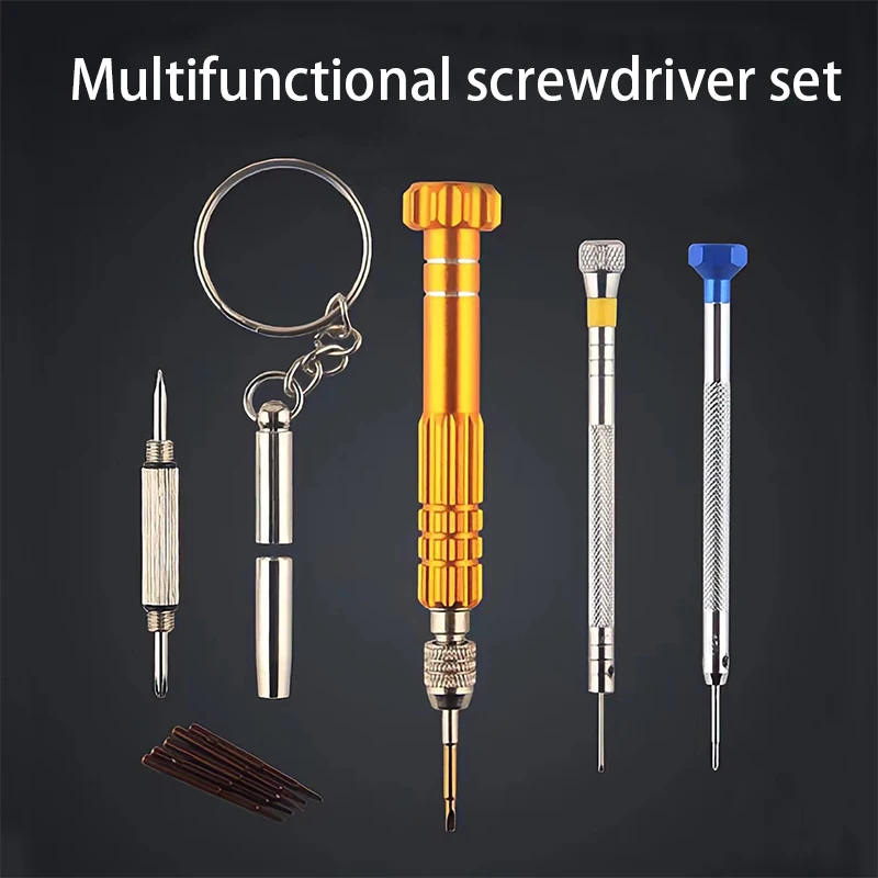 

Watch Screwdriver set Watch repair tools Flat-blade screwdriver 0.8, 1.0, 1.2, 1.4, 1.6 Phillips screwdriver 1.2、1.4、1.6