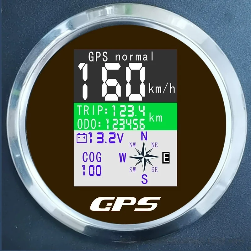 

85mm GPS Speedometer Odometer Adjustable Trip ODO COG Voltmeter TFT Screen Speed Gauges For Motor Yacht Boat Car Outboard Engi