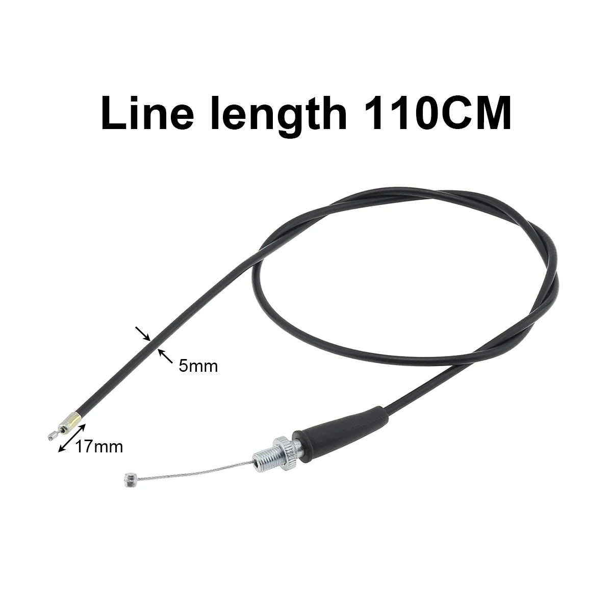 Motorcycle Throttle Oil Cable Line Motocross 900mm 1000mm 1100mm Straight Head Oil Cable for KLX110 ATV Pit Dirt Bike