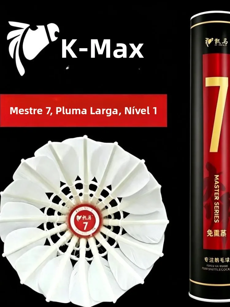 kmax-master-series-badminton-goose-feather-ball-training-club-level-one-stable-durability-a-grade-flight-stability-wood-head