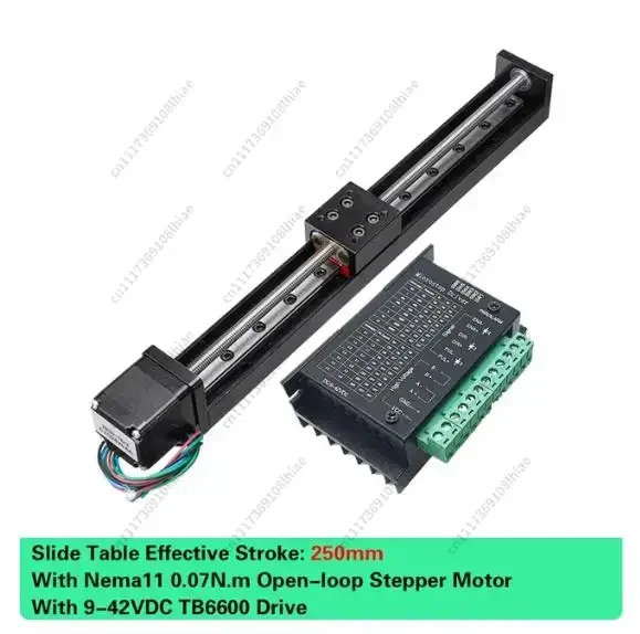 T-type Sliding Table Rail Linear Stage NEMA 11 linear module with stepper motor 250mm to 400mm stroke