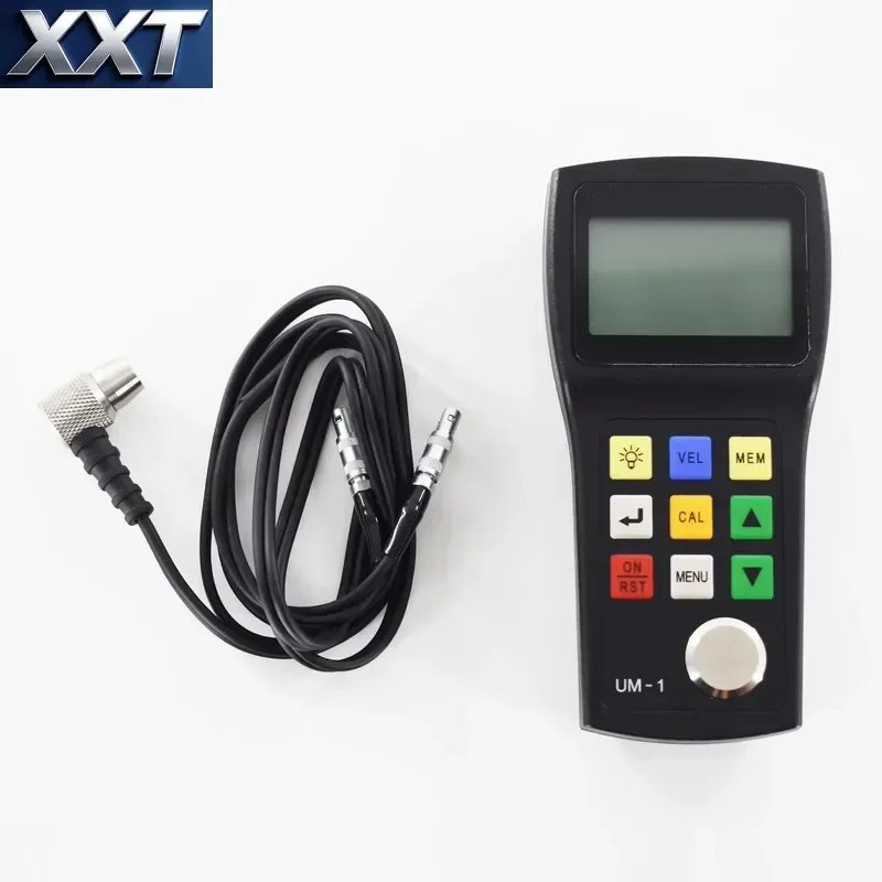 XXT Portable Ultrasonic Thickness Gauge UM-1 for Metal Steel PVC Glass Thickness Meter Measurement Range 0.8mm-300mm