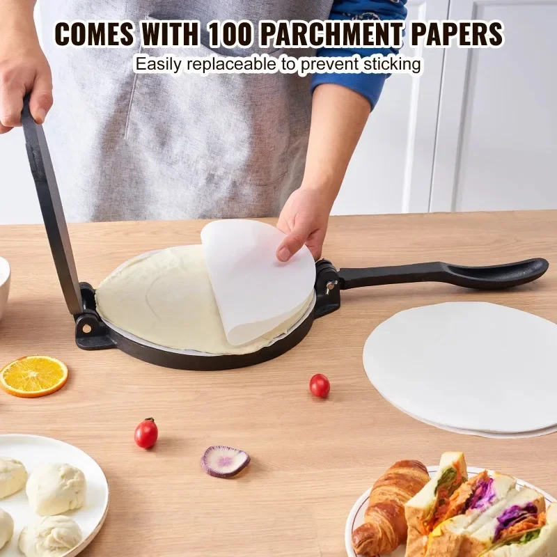 【Premium】SucceBuy Tortilla PressCast Iron Heavy   Tortilladora Press Dough Maker for Flour Tortilla