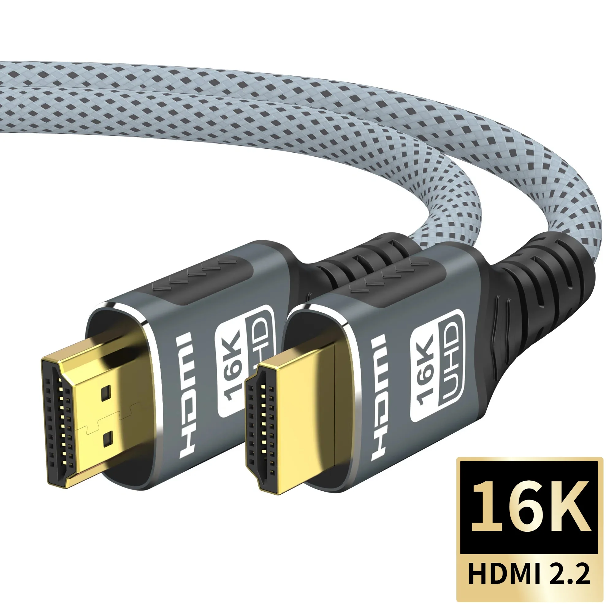 كابل HDMI 2.2 16K بسرعة 96 جيجابت في الثانية يدعم 8K@120 هرتز 4K@240 هرتز 2K@360H HDR eARC متوافق مع Roku TV HDTV PS5