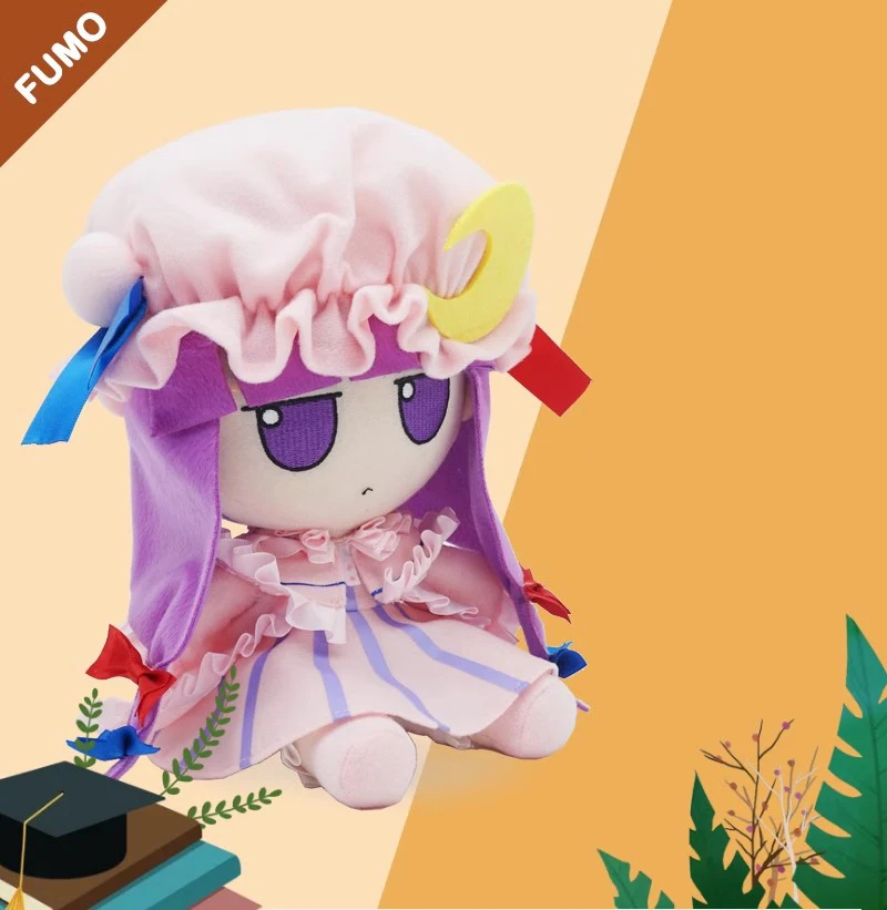 Touhou Project Patchouli Knowledge Plush Toy Fumo Doll Soft Figure 20cm Sitting Stuffed Pillow Fan Collection Birthday Girl Gift